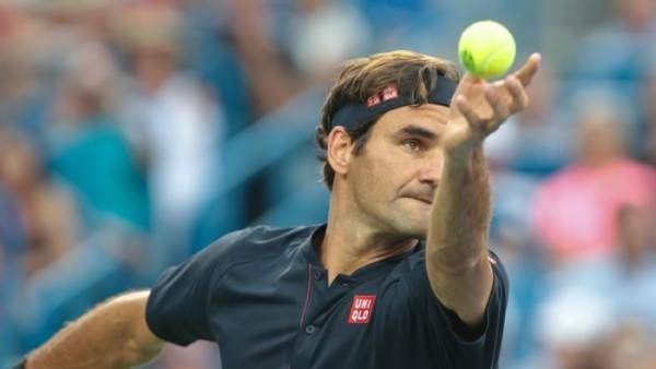 El tenista Roger Federer, en un partido. El tenista Roger Federer, en un partido.