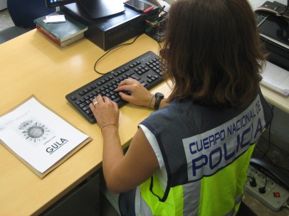 Policía Nacional ordenador operacion gula investigación agente