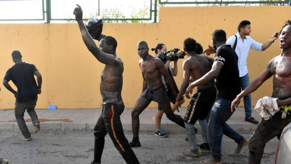 Migrantes llegados a Ceuta Migrantes llegados a Ceuta