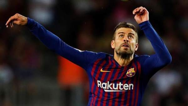 Piqué, con la camiseta del Barcelona. Piqué, con la camiseta del Barcelona.