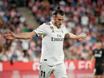 Gareth Bale celebra un gol frente al Girona.
