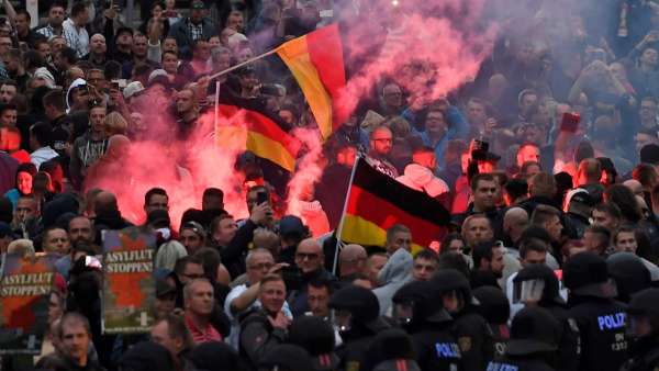 La 'caza neonazi al extranjero' que se ha dado en Chemnitz (Alemania). La 'caza neonazi al extranjero' que se ha dado en Chemnitz (Alemania).