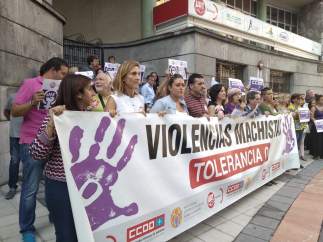 Concentración contra la violencia machista.