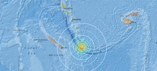 Epicentro del temblor.