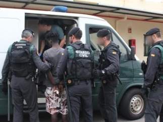 Inmigrantes del salto a la valla de Ceuta