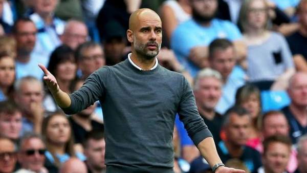 Guardiola, entrenador del Manchester City. Guardiola, entrenador del Manchester City.