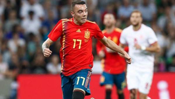 Iago Aspas, con la camiseta de la Selección española. Iago Aspas, con la camiseta de la Selección española.