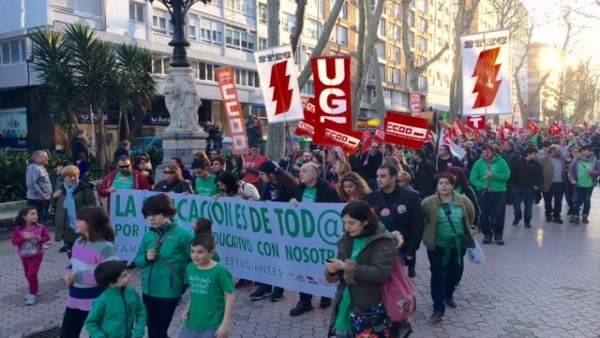 Manifestación educativa en Santander Manifestación educativa en Santander