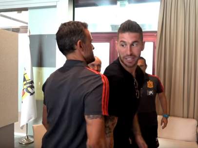 Sergio Ramos y Luis Enrique