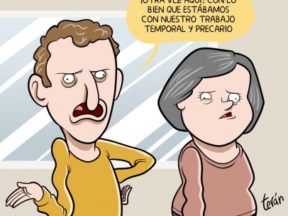 Sube el paro, viñeta de Álvaro Terán