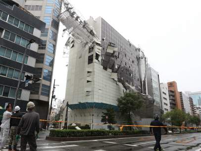 Daños causados por el tifón Jebi en Osaka, Japón.
