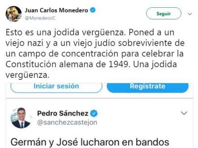Mensaje de Juan Carlos Monedero a través de Twitter.