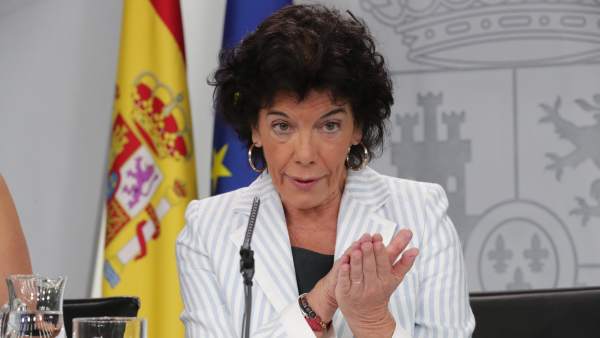 La ministra de Educación y portavoz del Gobierno, Isabel Celáa. La ministra de Educación y portavoz del Gobierno, Isabel Celáa.