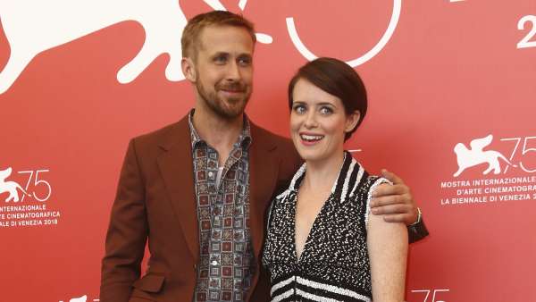 Ryan Gosling y Claire Foy, en la Mostra de Venecia. Ryan Gosling y Claire Foy, en la Mostra de Venecia.
