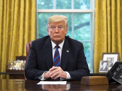 El presidente de EE UU, Donald Trump, en el Despacho Oval.