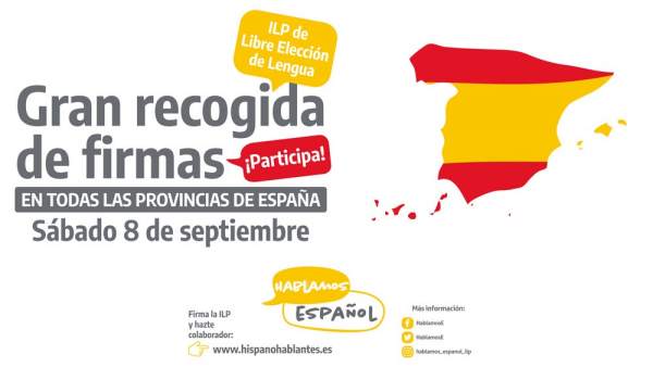 Recogida de firmas en defensa del uso del espaol el 8 de septiembre Recogida de firmas en defensa del uso del espaol el 8 de septiembre