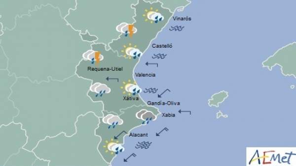 Predicción de Aemet para la Comunitat Valenciana del 8 de septiembre de 2018 Predicción de Aemet para la Comunitat Valenciana del 8 de septiembre de 2018