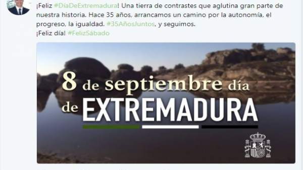 Mensaje de Pedro Sánchez por el Día de Extremadura Mensaje de Pedro Sánchez por el Día de Extremadura