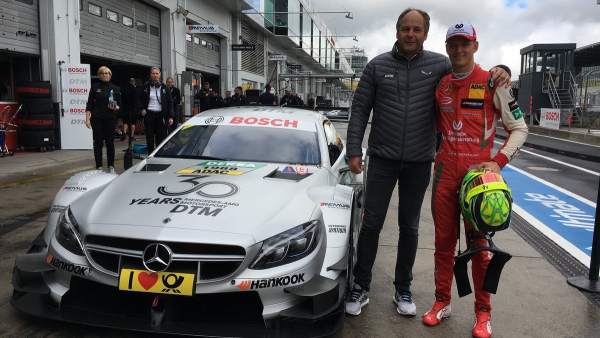 Gerhard Berger y Mick Schumacher Gerhard Berger y Mick Schumacher