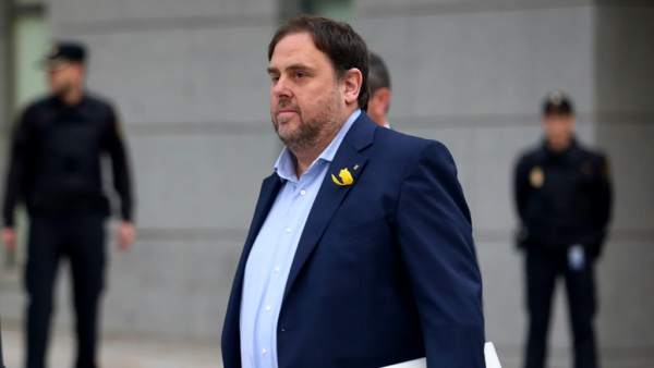 Junqueras llega a la Audiencia Nacional para declarar por rebelión Junqueras llega a la Audiencia Nacional para declarar por rebelión