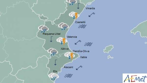 La Comunitat Valenciana està en alerta taronja per fortes pluges que poden deixar 40 l/m2 La Comunitat Valenciana està en alerta taronja per fortes pluges que poden deixar 40 l/m2