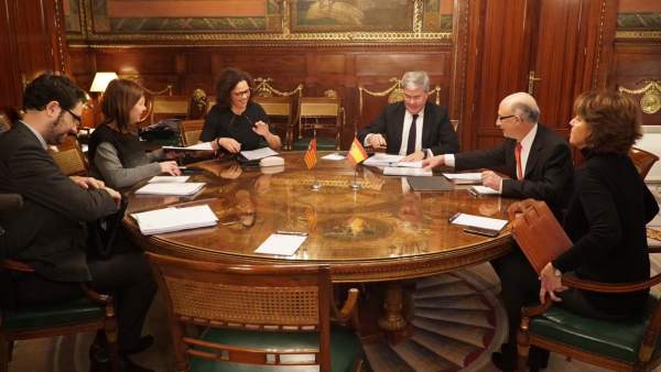 Armengol y Cladera en una reunión con Montoro Armengol y Cladera en una reunión con Montoro
