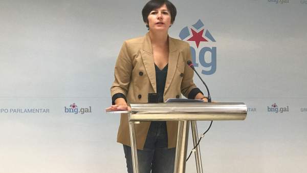 Ana Pontón, portavoz nacional del BNG, en rueda de prensa Ana Pontón, portavoz nacional del BNG, en rueda de prensa