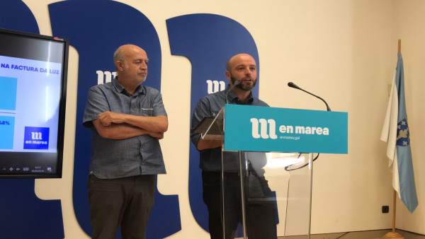 Luís Villares y Pancho Casal, en rueda de prensa de En Marea este lunes Luís Villares y Pancho Casal, en rueda de prensa de En Marea este lunes