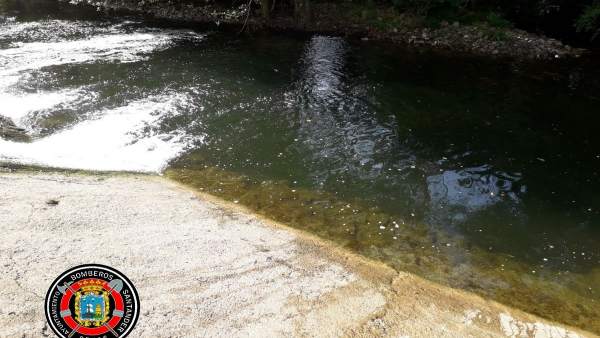 Presa del río Miera donde han fallecido dos personas Presa del río Miera donde han fallecido dos personas