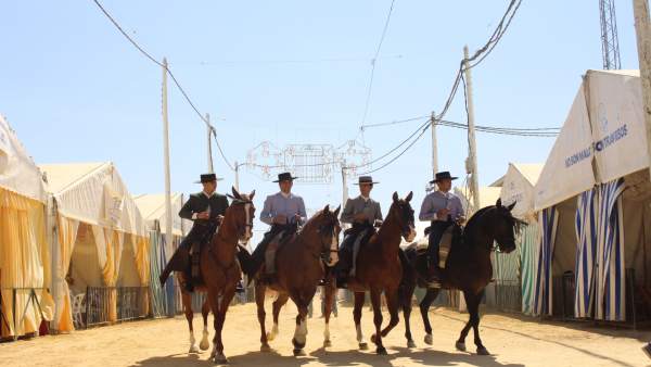 Jinetes en la feria de Coria Jinetes en la feria de Coria