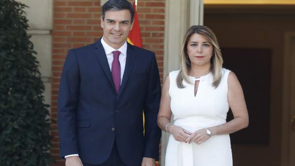 Pedro Sánchez recibe a la presidenta de la Junta de Andalucía, Susana Díaz Pedro Sánchez recibe a la presidenta de la Junta de Andalucía, Susana Díaz