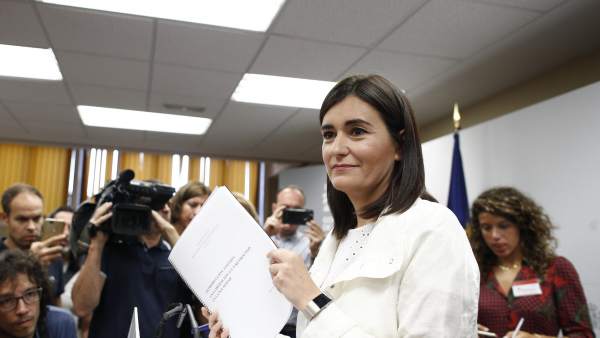 Rueda de prensa de la ministra de Sanidad para dar explicaciones sobre su máster Rueda de prensa de la ministra de Sanidad para dar explicaciones sobre su máster