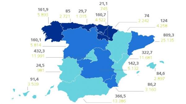MAPA COSTE HORAS EXTRA MAPA COSTE HORAS EXTRA