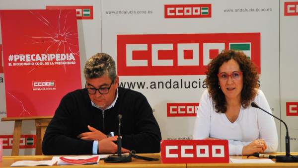 Nuria López, de CCOO-A, presenta el diccionario 'cool' de la precariedad Nuria López, de CCOO-A, presenta el diccionario 'cool' de la precariedad