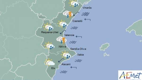 Castelló i el litoral de València segueixen en avís groc per fortes pluges Castelló i el litoral de València segueixen en avís groc per fortes pluges