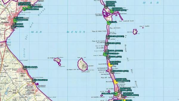 Mapa banderas playas Mapa banderas playas