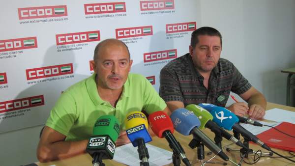 Francisco Jiménez y Manuel García, dirigentes de CCOO Francisco Jiménez y Manuel García, dirigentes de CCOO