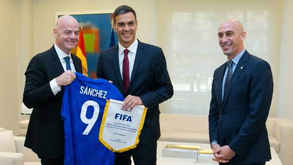 Infantino, Sánchez y Rubiales Infantino, Sánchez y Rubiales