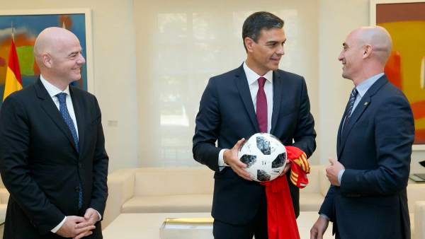 Infantino en Moncloa Infantino en Moncloa