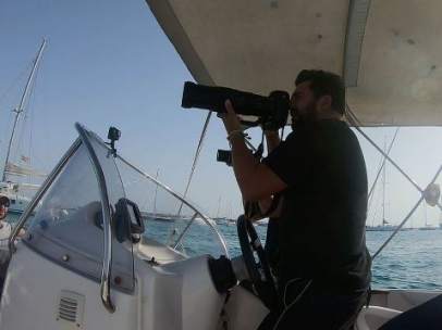 El paparazzi Sergio Garrido en acción.