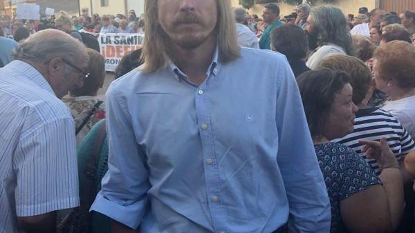 El secretario general de Podemos, Pablo Fernández, en la manifestación 12-9-18 El secretario general de Podemos, Pablo Fernández, en la manifestación 12-9-18