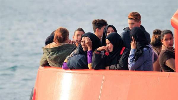 Inmigrantes rescatados en el Estrecho Inmigrantes rescatados en el Estrecho
