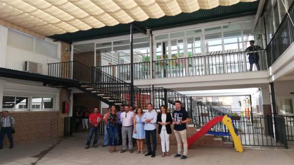 Visita al colegio Jaén, de Linares. Visita al colegio Jaén, de Linares.