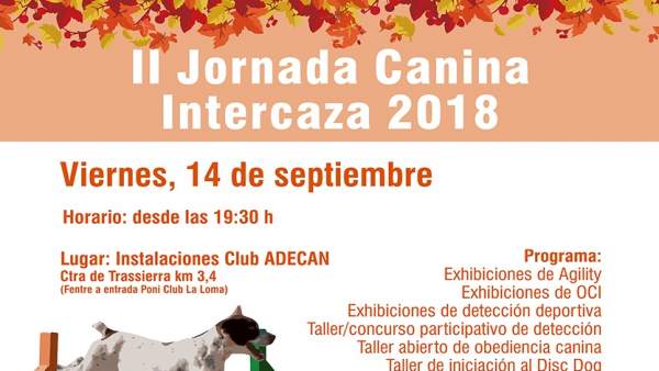Cartel de la Jornada Canina Intercaza 2018 Cartel de la Jornada Canina Intercaza 2018