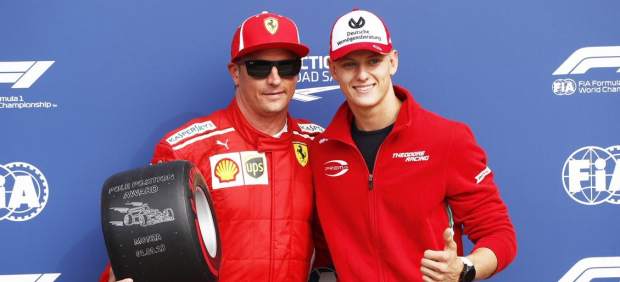 Kimi Räikkönen y Mick Schumacher