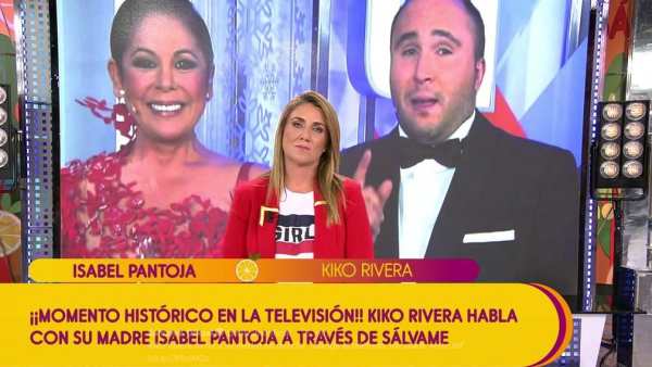 Isabel Pantoja llama en directo a 'Sálvame' y le responde su hijo, Kiko Rivera. Isabel Pantoja llama en directo a 'Sálvame' y le responde su hijo, Kiko Rivera.