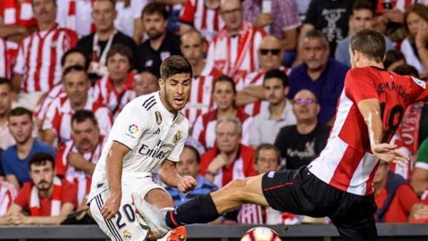 Marco Asensio en San Mamés. Marco Asensio en San Mamés.