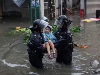 Tifón Mangkhut en Hong Kong