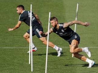 Dani Carvajal y Sergio Ramos