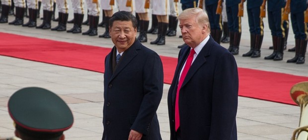 Donald Trump en China, imagen de archivo